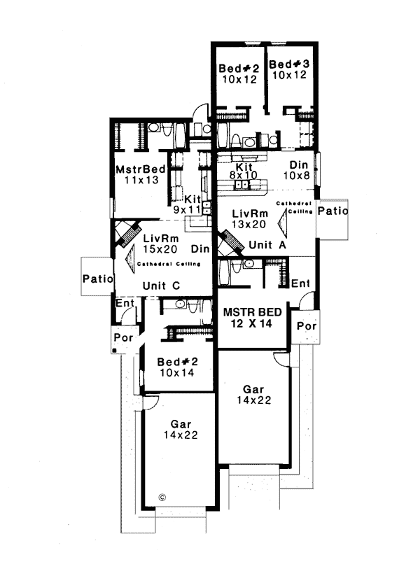 Ranch Level One of Plan 92296