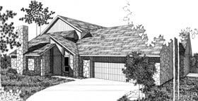 Bungalow Contemporary Elevation of Plan 92299