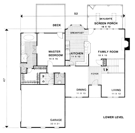 House Plan 92305 First Level Plan