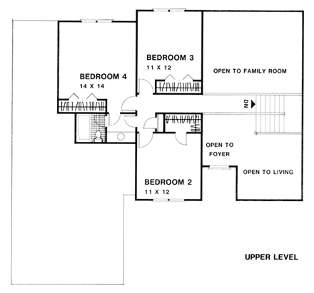 House Plan 92305 Second Level Plan