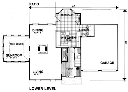 House Plan 92306 First Level Plan