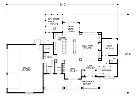 House Plan 92309 First Level Plan