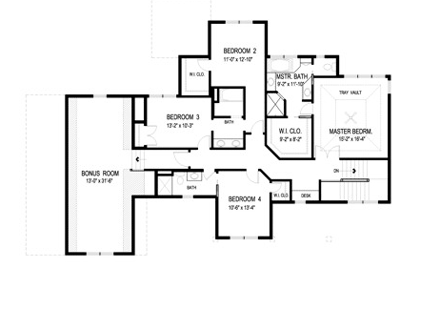 House Plan 92309 Second Level Plan