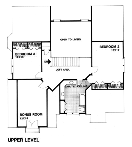 House Plan 92323 Second Level Plan