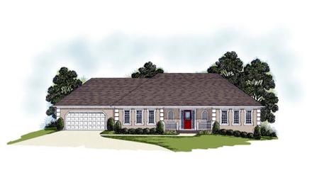 One-Story Traditional Elevation of Plan 92324