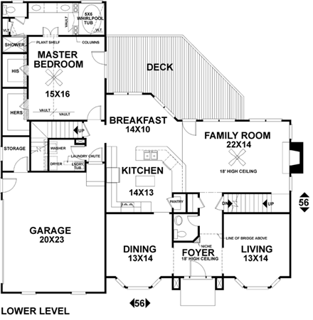 House Plan 92325 First Level Plan