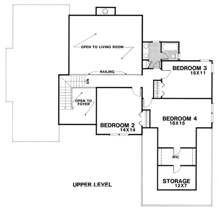 House Plan 92329 Second Level Plan