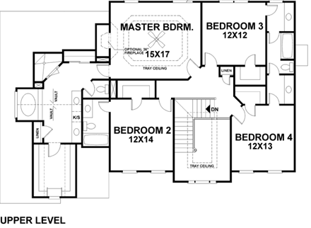 House Plan 92332 Second Level Plan