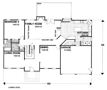 House Plan 92333 First Level Plan