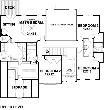 House Plan 92336 Second Level Plan