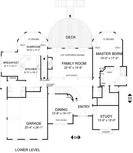 House Plan 92339 First Level Plan