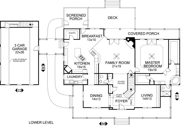 Country Traditional Level One of Plan 92341