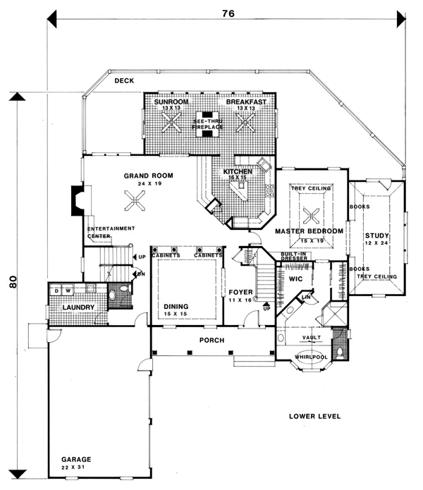 Traditional Tudor Level One of Plan 92345