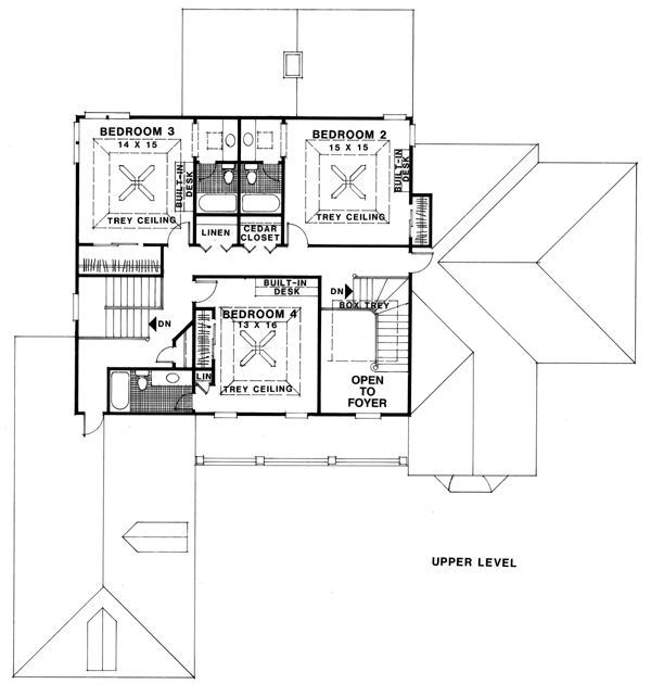 Traditional Tudor Level Two of Plan 92345