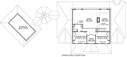 House Plan 92346 Second Level Plan