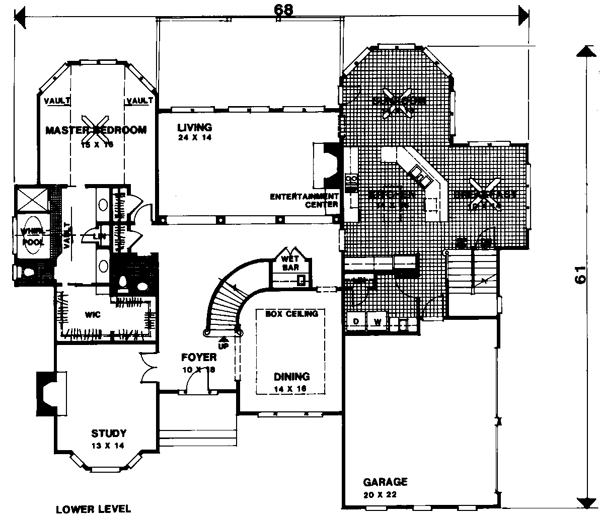 Traditional Tudor Level One of Plan 92347