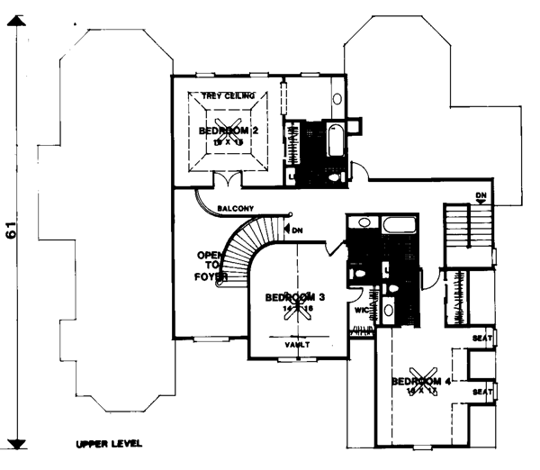 Traditional Tudor Level Two of Plan 92347