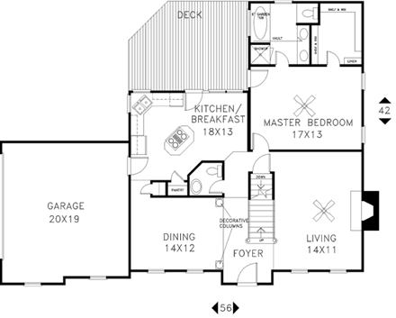 House Plan 92357 First Level Plan