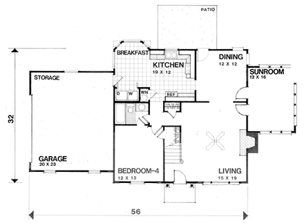 House Plan 92361 First Level Plan