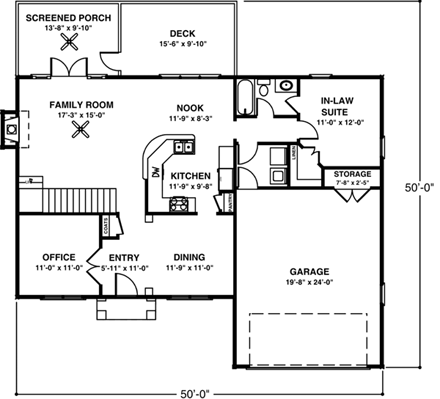 House Plan 92374 First Level Plan