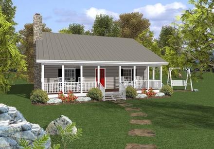 Cabin Country Ranch Elevation of Plan 92376