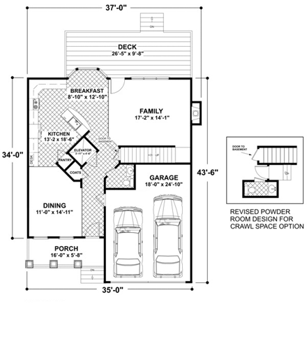 House Plan 92384 First Level Plan