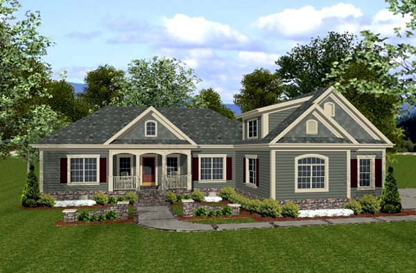 Craftsman Style House Plan 92385 With 3 Bed 3 Bath 3 Car Garage