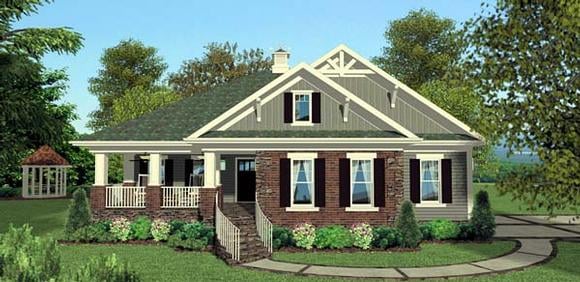 Cottage, Craftsman, Southern House Plan 92397 with 3 Beds, 4 Baths, 2 Car Garage