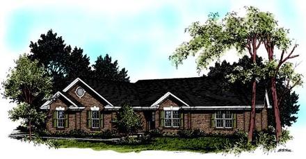 One-Story Ranch Elevation of Plan 92405