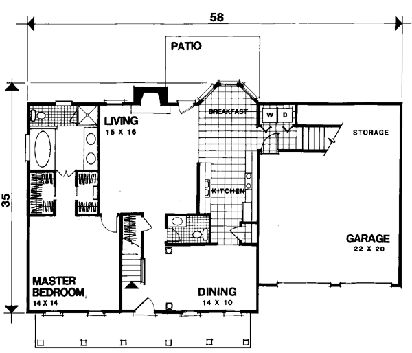 Cape Cod Country Level One of Plan 92411