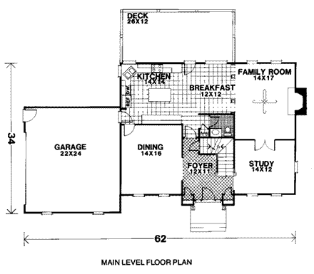 House Plan 92414 First Level Plan