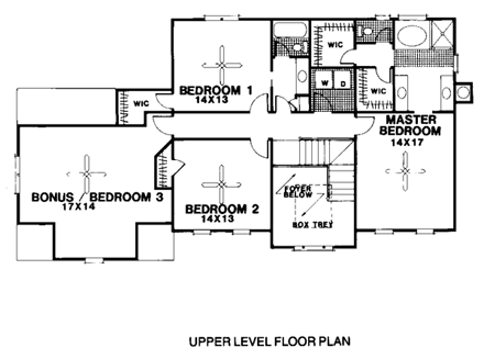 House Plan 92414 Second Level Plan