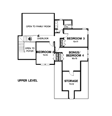 House Plan 92415 Second Level Plan