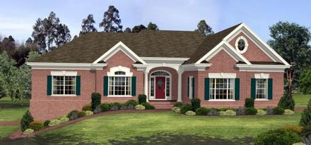 One-Story Ranch Elevation of Plan 92418