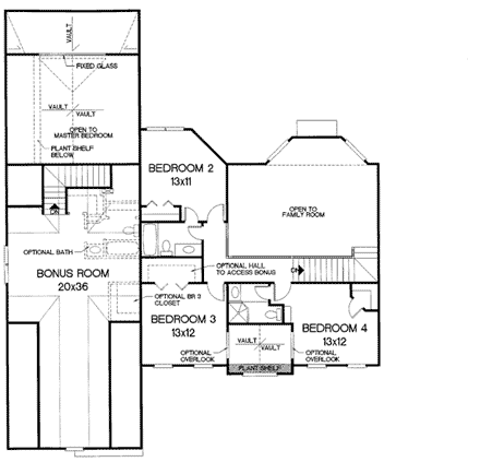 House Plan 92419 Second Level Plan