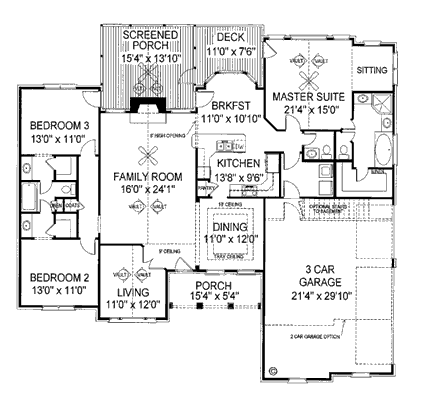 House Plan 92421 First Level Plan