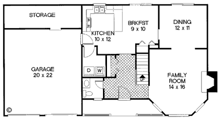 House Plan 92424 First Level Plan