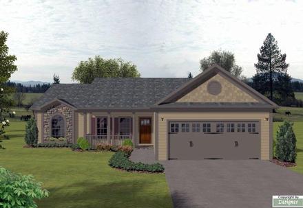 Bungalow Country Elevation of Plan 92425