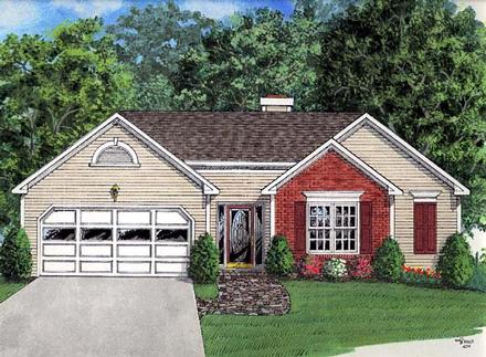 Ranch Elevation of Plan 92431