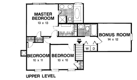 House Plan 92432 Second Level Plan