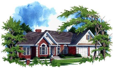 One-Story Ranch Elevation of Plan 92435