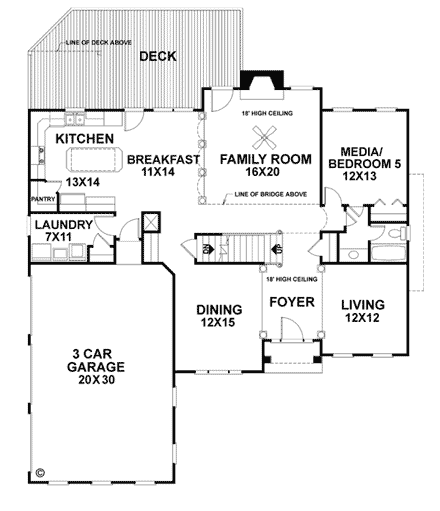 House Plan 92451 First Level Plan