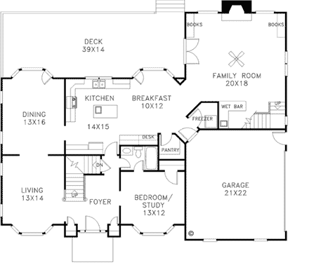 House Plan 92455 First Level Plan