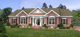 Colonial Country Elevation of Plan 92466