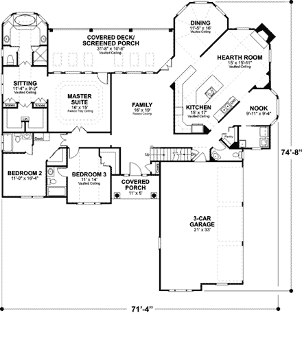 House Plan 92468 First Level Plan