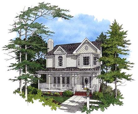 Country Craftsman Elevation of Plan 92469