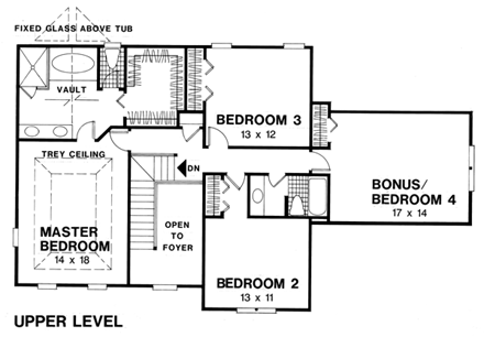 House Plan 92470 Second Level Plan