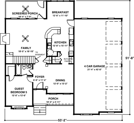 House Plan 92472 First Level Plan