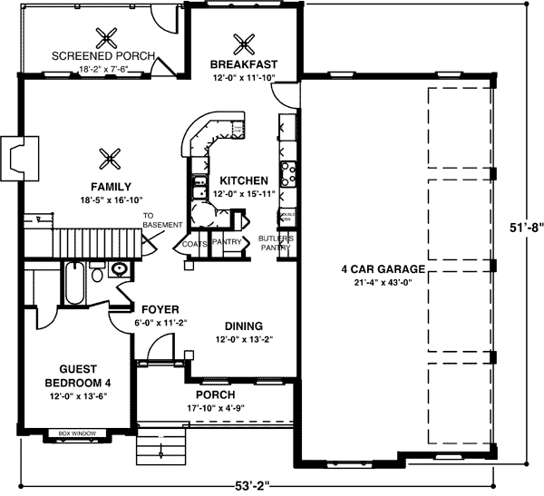 Traditional Tudor Level One of Plan 92474