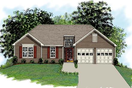 One-Story Traditional Elevation of Plan 92477